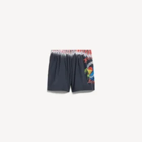 Extreme Tie-Dye-Badeshorts für Herren in Schwarz