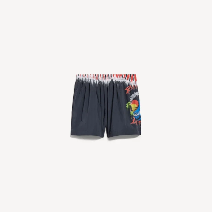 Extreme Tie-Dye-Badeshorts für Herren in Schwarz Extreme Tie-Dye-Badeshorts für Herren in Schwarz
