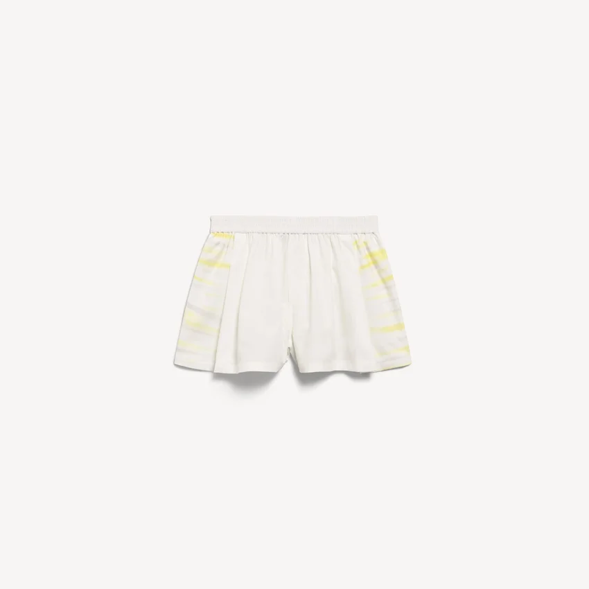 Extreme Tie-Dye-Boxershorts für Damen in A-Linie, weiß/gelb Extreme Tie-Dye-Boxershorts für Damen in A-Linie, weiß/gelb