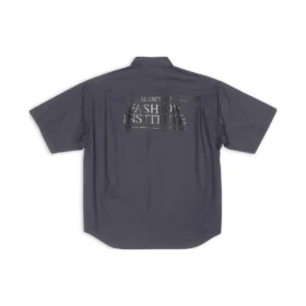 Fashion Institute Kurzarmhemd, weite Passform „Dark Grey“ 703846TYB181270