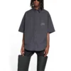 Fashion Institute Kurzarmhemd, weite Passform „Dark Grey“ 703846TYB181270
