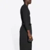 Fashion Institute Langarm-T-Shirt, mittlere Passform „Black“ 698124TMVH51073