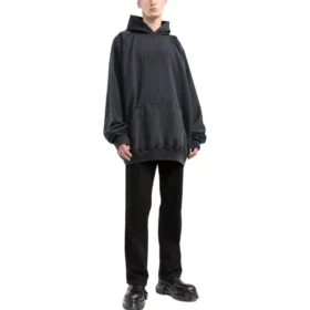 Fashion Institute Oversize-Hoodie „Washed Black“ 697879TMVK18190