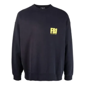 FBI Sweatshirt mit Rundhalsausschnitt „Marineblau/Gelb“ 676629TLVH14265