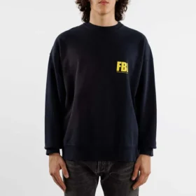 FBI Sweatshirt mit Rundhalsausschnitt „Marineblau/Gelb“ 676629TLVH14265