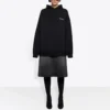 Fleece-Sport-Hoodie Schwarz 641529TJVE51000