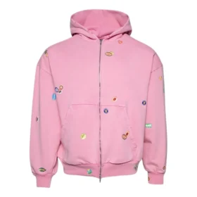 Fruity Zip-Up-Hoodie „Faded Dirty Pink“ 803264TRVS59568