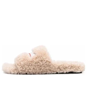Furry-Pantoletten „Beige“ 654747W2DO19796