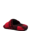 Furry Slides „Fake Fur Red Black“ 654261W2F21