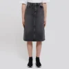FW21 A-Linien-Rock „Washed Grey Denim“ 646913TBP477767