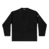 FW23 Strickjacke „Schwarzer doppelseitiger Wollstrick“ 771671T16751000