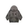 Gaffer Heavy Washed Zip-Up-Hoodie, schmale Passform „Grau“ 720424TNVK51227