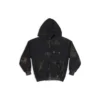 Gaffer Heavy Washed Zip-Up-Hoodie, schmale Passform „Grau“ 720424TNVK51227