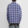 Gekarertes, wattiertes Flanellhemd „Blue“ 642339TKM274202