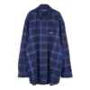 Gekariertes Hemd aus Baumwoll-Twill „Blue“ 625548T1M194450