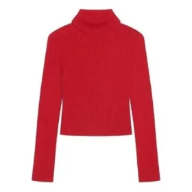 Gerippter bedruckter FREE-Rollkragenpullover „Red“ 662722T32106167