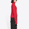 Gerippter bedruckter FREE-Rollkragenpullover „Red“ 662722T32106167