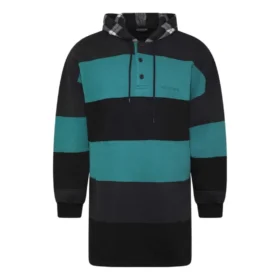 Gestreifter Oversize-Hoodie „Green Black“ 556137TDV325567 Gestreifter Oversize-Hoodie „Green Black“ 556137TDV325567