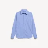 Gestreiftes Popeline-Hemd für Damen in Blau/Marineblau Gestreiftes Popeline-Hemd für Damen in Blau/Marineblau