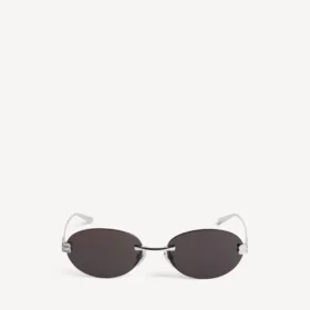 Gossip Oval AF Sonnenbrille in Silber/Schwarz