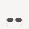 Gossip Oval AF Sonnenbrille in Silber/Schwarz