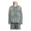 Graffiti-Denim-Jacke „Hellblau“ 721708TOW664036
