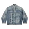 Graffiti Oversized-Jacke „Light Blue“ 745048TNW014012