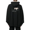 Handgezeichneter BB Icon Hoodie, Large Fit „Schwarz“ 620973TNVQ11059