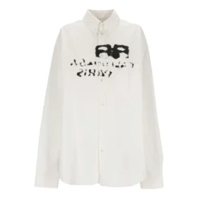 Handgezeichnetes BB-Langarmshirt, Oversize „Weiß“ 725722TYB189000