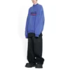 Handgezeichnetes Oversize-Sweatshirt im Stil einer Political Campaign „Blue“ 720428TNVE84119