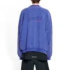 Handgezeichnetes Oversize-Sweatshirt im Stil einer Political Campaign „Blue“ 720428TNVE84119