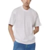 Handgezeichnetes T-Shirt, mittlere Passform „Weiß“ 764235TPVU49601