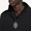 Herren-3b-Fußball-Poloshirt mit Hoodie in Schwarz/Anthrazit Herren-3b-Fußball-Poloshirt mit Hoodie in Schwarz/Anthrazit