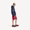 Herren-3B-Poloshirt mit Hoodie in Dunkelblau Herren-3B-Poloshirt mit Hoodie in Dunkelblau