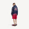 Herren-3B-Poloshirt mit Hoodie in Dunkelblau Herren-3B-Poloshirt mit Hoodie in Dunkelblau