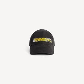 Herren-Baseballkappe „Messy Spray“ in Schwarz