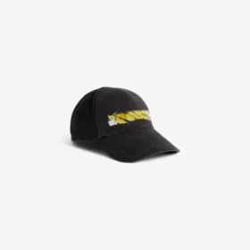 Herren-Baseballkappe „Messy Spray“ in Schwarz