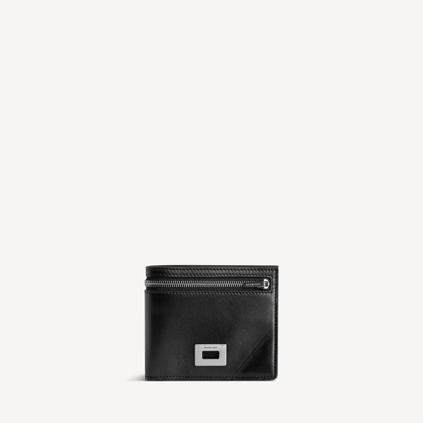 Herren-Brieftasche „Rodeo“ im quadratischen Faltformat in Schwarz Herren-Brieftasche „Rodeo“ im quadratischen Faltformat in Schwarz