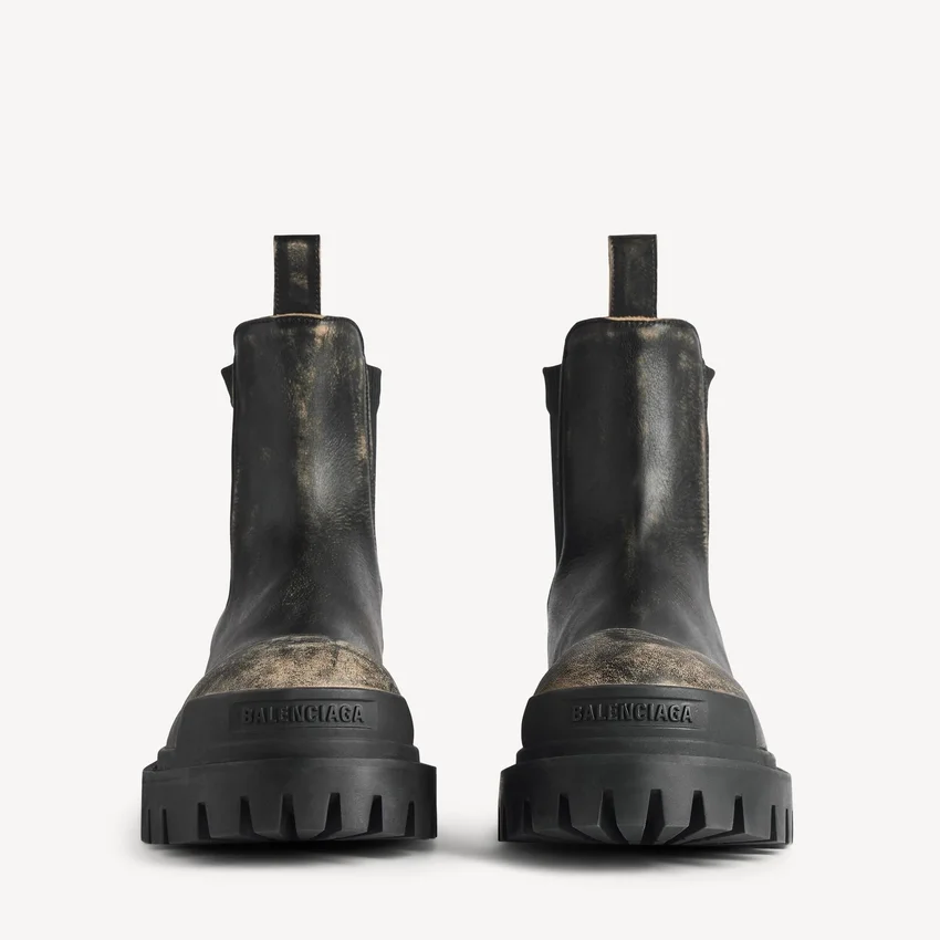 Herren-Chelsea-Stiefel „Strike“ in Schwarz/Beige Herren-Chelsea-Stiefel „Strike“ in Schwarz/Beige