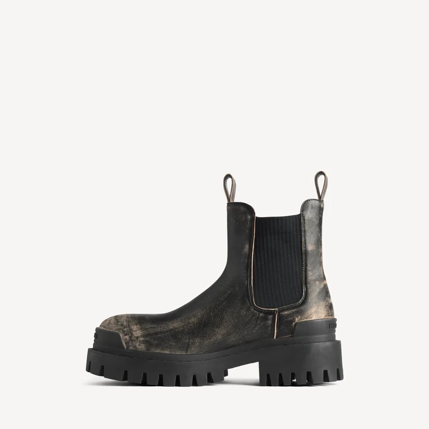 Herren-Chelsea-Stiefel „Strike“ in Schwarz/Beige Herren-Chelsea-Stiefel „Strike“ in Schwarz/Beige