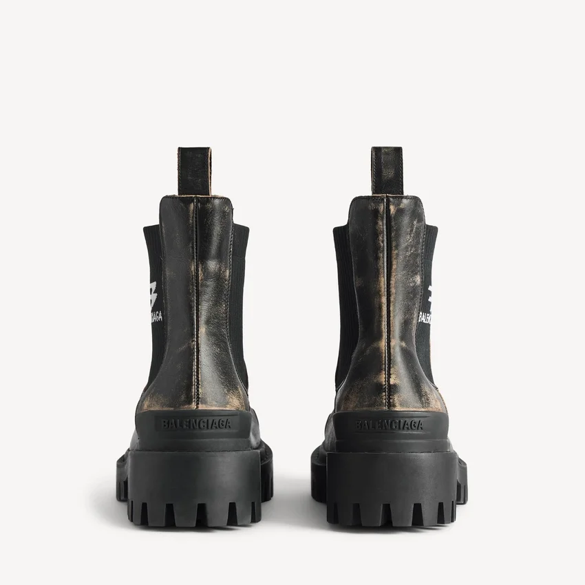 Herren-Chelsea-Stiefel „Strike“ in Schwarz/Beige Herren-Chelsea-Stiefel „Strike“ in Schwarz/Beige