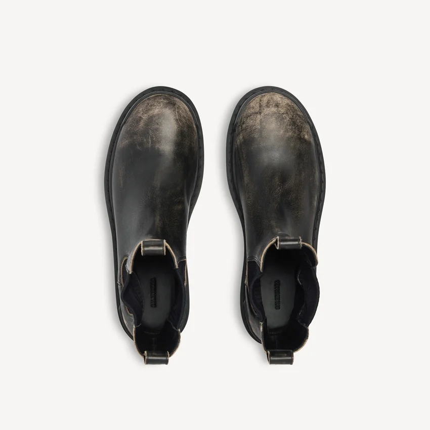 Herren-Chelsea-Stiefel „Strike“ in Schwarz/Beige Herren-Chelsea-Stiefel „Strike“ in Schwarz/Beige