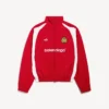 Herren-Fußball-Jacke in Lippenstiftrot