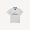 Herren-Fußball-T-Shirt 3b mit V-Ausschnitt, Oversize, in Grau/Weiß