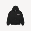 Herren-Hoodie „DIY Balenciaga Back“ mit Reißverschluss und normaler Passform in Schwarz Herren-Hoodie „DIY Balenciaga Back“ mit Reißverschluss und normaler Passform in Schwarz