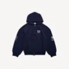 Herren-Hoodie „WFP“ mit Reißverschluss in Regular-Passform, Farbe: Marineblau Herren-Hoodie „WFP“ mit Reißverschluss in Regular-Passform, Farbe: Marineblau