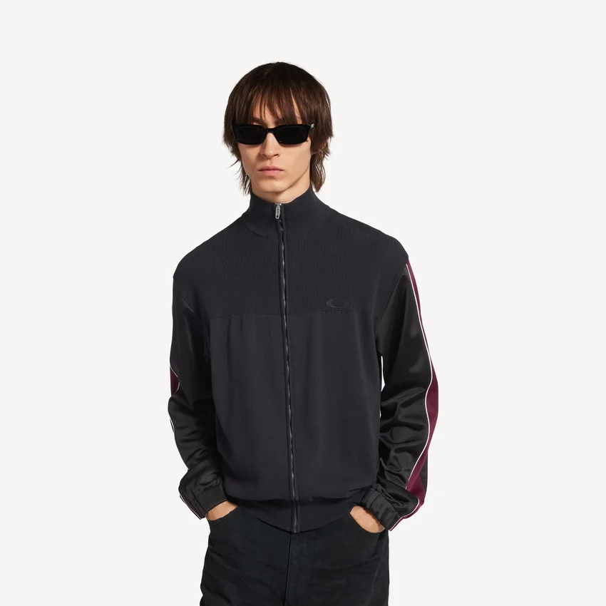 Herren-Hybrid-Pullover mit Reißverschluss in Dunkelgrau Herren-Hybrid-Pullover mit Reißverschluss in Dunkelgrau