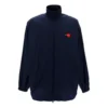 Herren-Jacke von Balenciaga mit Logo, Reißverschluss und Stehkragen, blau 622002TIO508065