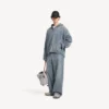 Herren-Jeans im Baggy-Schnitt mit Denim-Stitch-Motiv in Dunkelblau Herren-Jeans im Baggy-Schnitt mit Denim-Stitch-Motiv in Dunkelblau