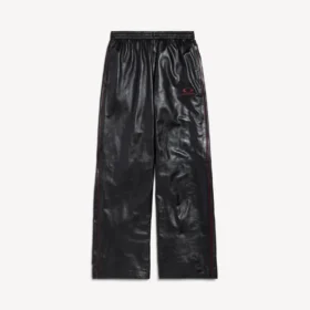 Herren-Jogginghose in Schwarz/Burgunderrot